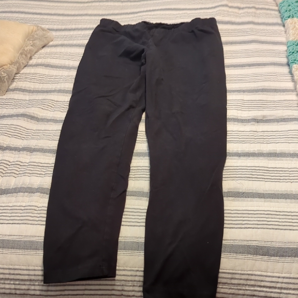 Lands' End Black Kids Leggings. 2 For $10 - Picture 2 of 3